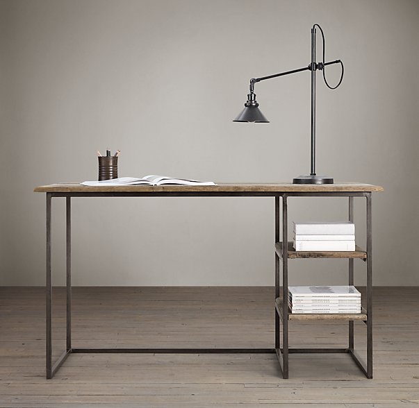 Open steel frame with reclaimed elm wood - need we say more? 